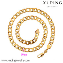 42212-Xuping joyería de moda simple oro para hombre collar